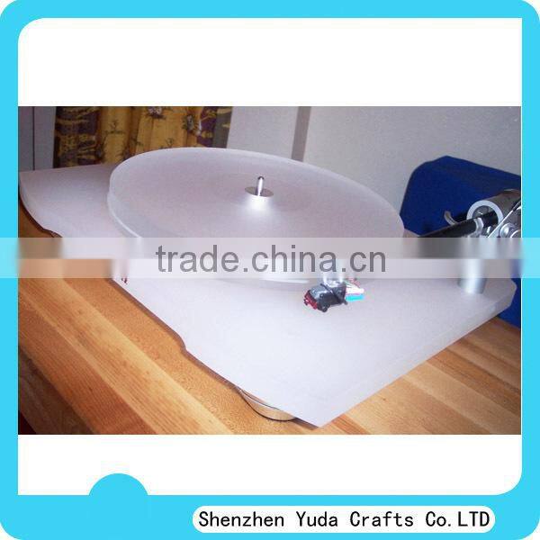 Frosted acrylic table stand acrylic frozen big disc plexiglass turntable stand