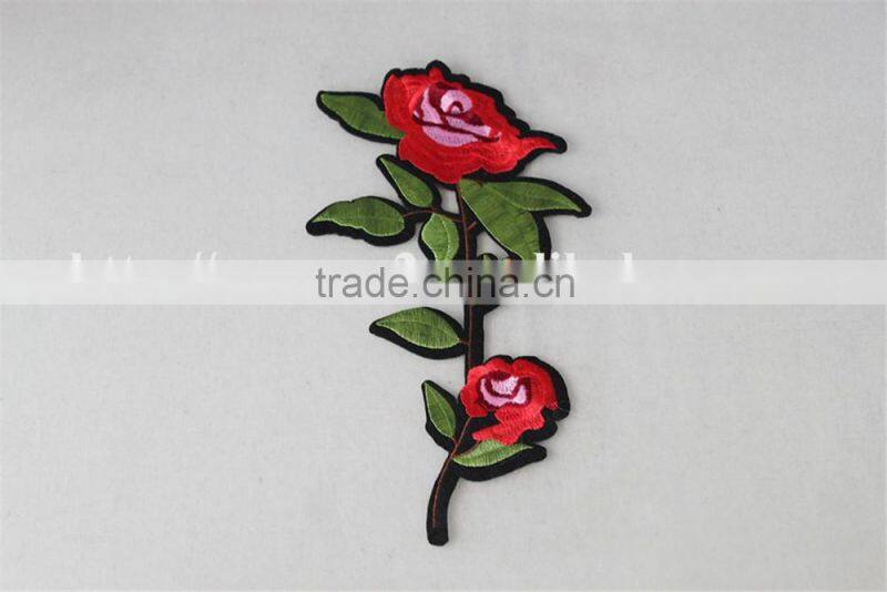 good looking 15*24cm embroidery rose patches leather patch snapback for sale