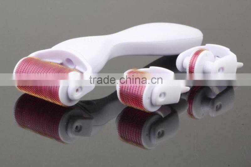 CE Approval titanium derma rolling Manufacturer skin roller system 3 IN 1 derma roller