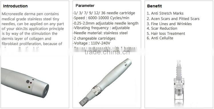 2016 super rechargeable derma pen