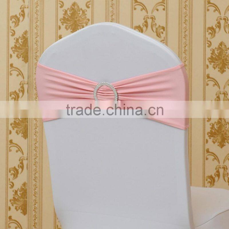 cheap wedding decorative elastic chair sash with buckle