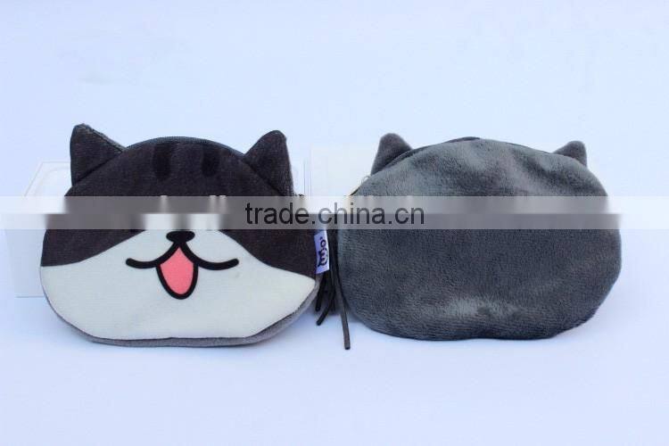 Made in Banglagesh grey cat coin purse bag (BJO1273)