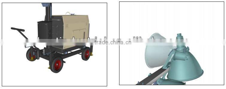 Hot sale!!! POWER-GEN 4 lights 5KW Diesel Construction Light Tower