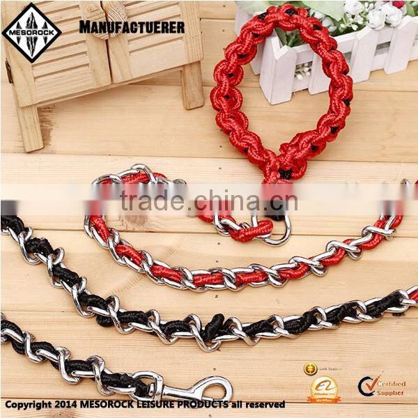 Pet products wholesale nylon & mental hand frees dog leash and collar