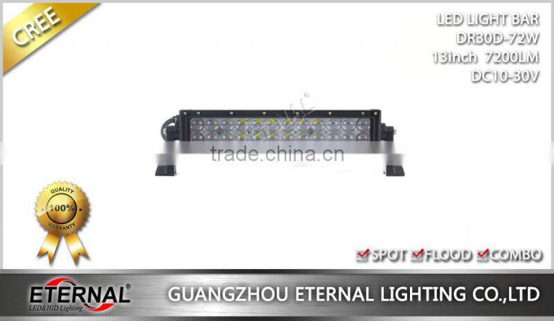 72W 13" 4D driving spotlight heavy duty equipments excavator bulldozer crane motor grader high power work light bar