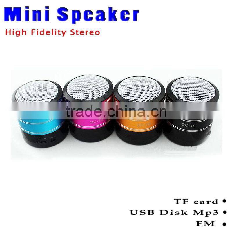 Portable laptop mini speaker USB Digital MP3 Player support HiFi U disk TF card LCD FM Radio LED light mini speaker