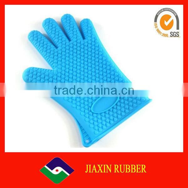 Hand gloves, silicone bbq baking gloves, kitchen tool with finger oven gloves