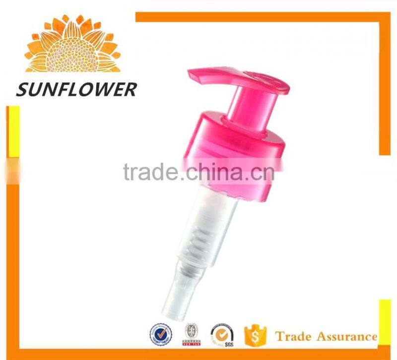 Alibaba supplier plastic smooth switch lotion pump 24/410 28/410