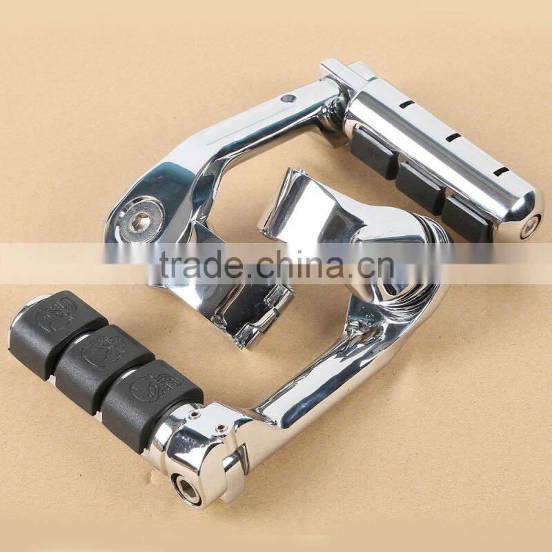 360 degree Adjustable Highway Footpeg Footrests For Universal 32mm Chrome