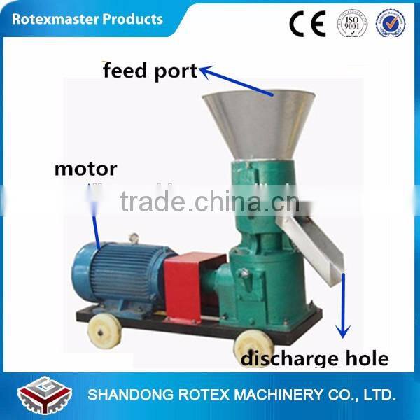 Small capacity flat die poultry animal feed pellet machine/ chicken cattle feed pellet mill/sheep