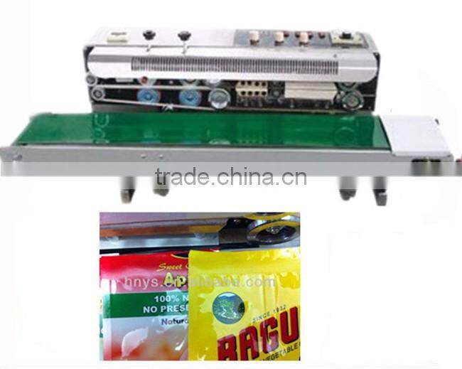 Porfessional design continuous type sealing machine/plastic bags sealer machine price
