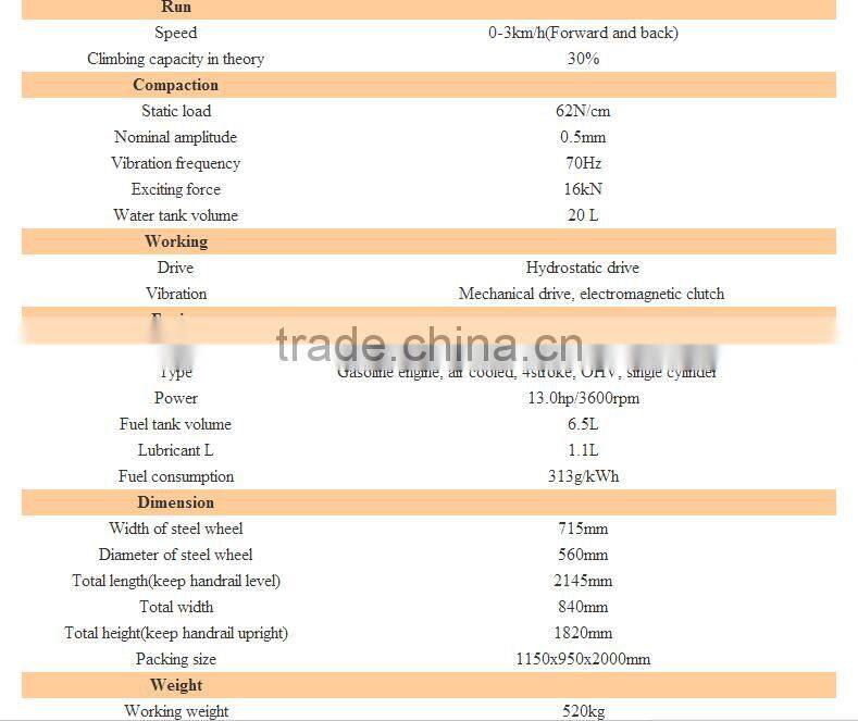 2017 hot sell china electrical start single drum roller