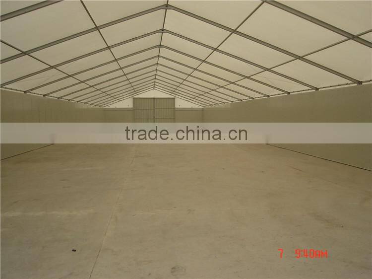 Waterproof architecture tent with rolling door