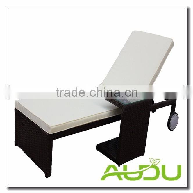 Audu Sicilia Black Rattan Sun Loungers