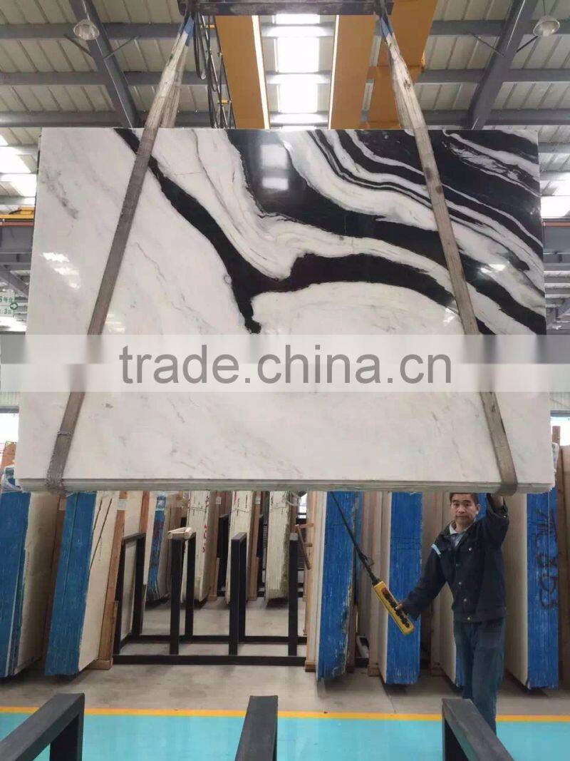 panda white marble stone for table top