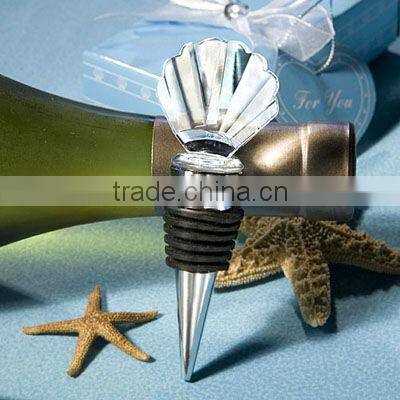 decorative crystal seashell wine bottle stopper