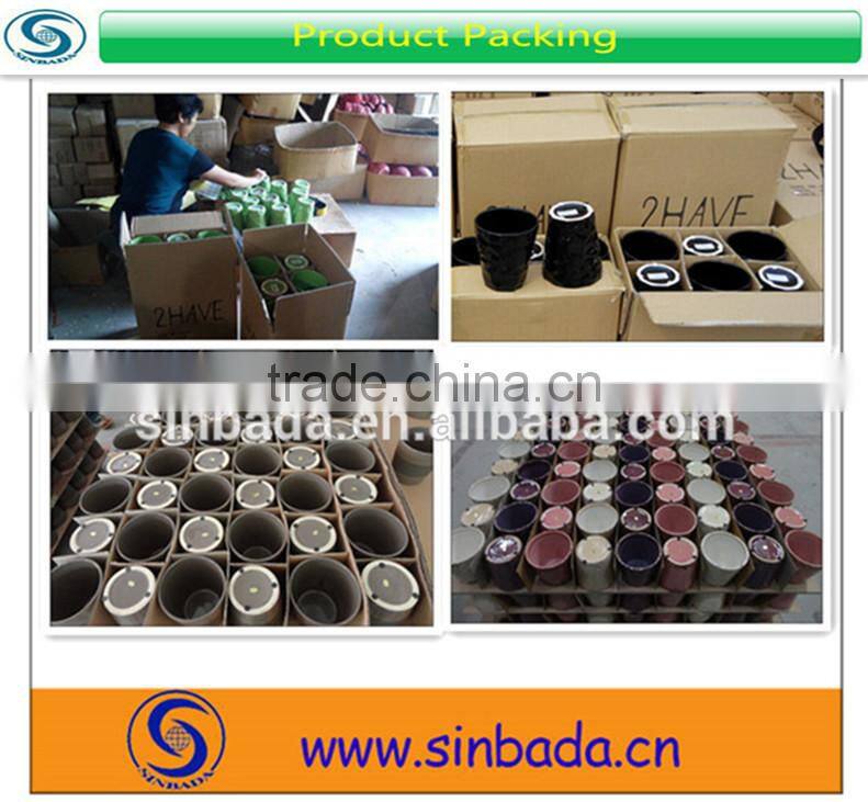 Ceramic Black Flower Pots With Handle Wholesale