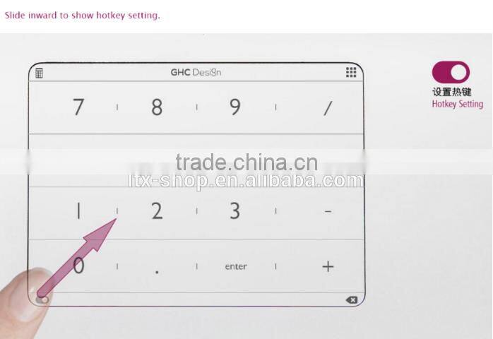 Hot selling Ultra-thin Smart Keypad , Intelligent Tourch Board of glass Number keyboard For Macbook