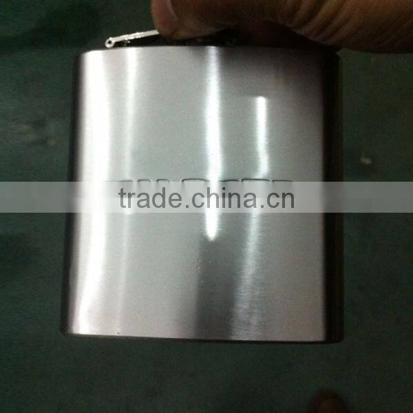 6oz Stainless steel hip flasks,custom design hip flask die casting logo