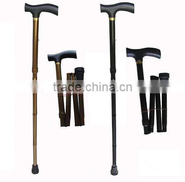 Folding Walking Stick For elderly/Aluminum Tube Foldable Crutch/Folding Crutch