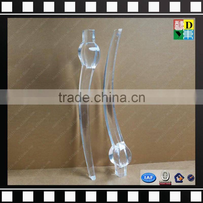 Customzied plastic clear acrylic furniture legs from china manufacturer