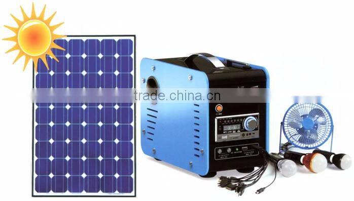 50W Portable Solar Power System with Mini Stereo