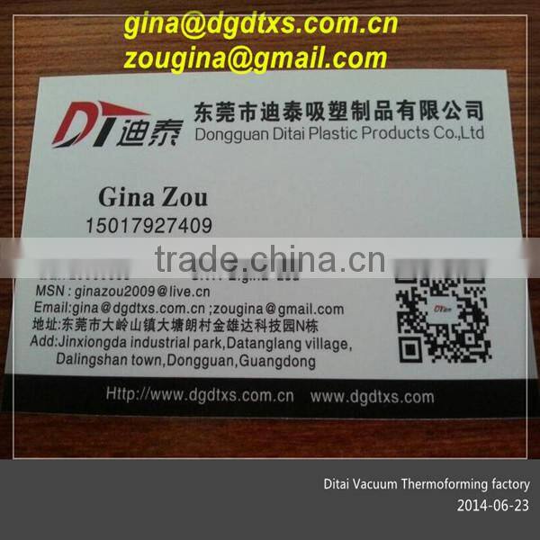 Vacuum forming plastic advertising products