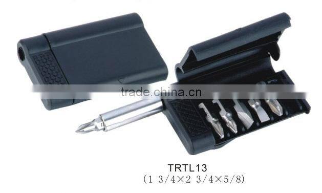 Cheapest 6 in 1 mini tool box black for promotion