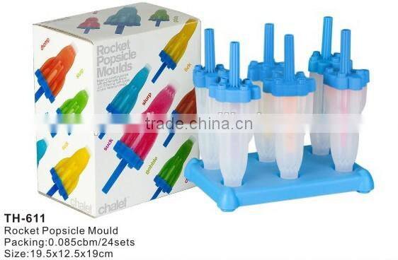 6pcs FDA LFGB plastic ice cream mould,ice popsicle maker,ice mould