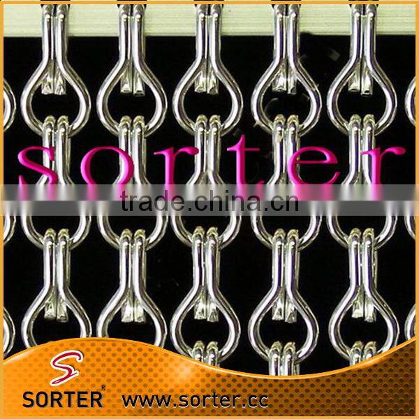 High quality golden double row chain link curtain interior decoration room partition divider