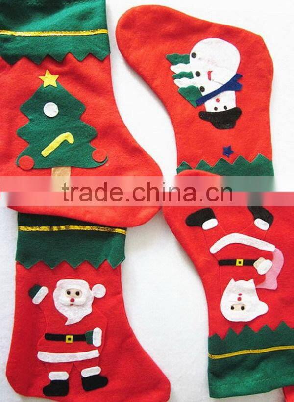 Hot best selling new products alibaba china fabric bulk handmade diy custom felt red decorative felt christmas stocking