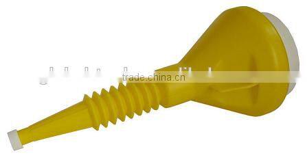 Home Car Motocycle Plastic Funnel Yellow Double Capped Funnel 150878