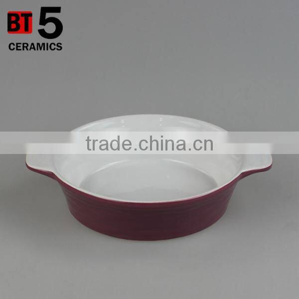 BT5-SD09V stoneware 2tones 1.2L baking dishes