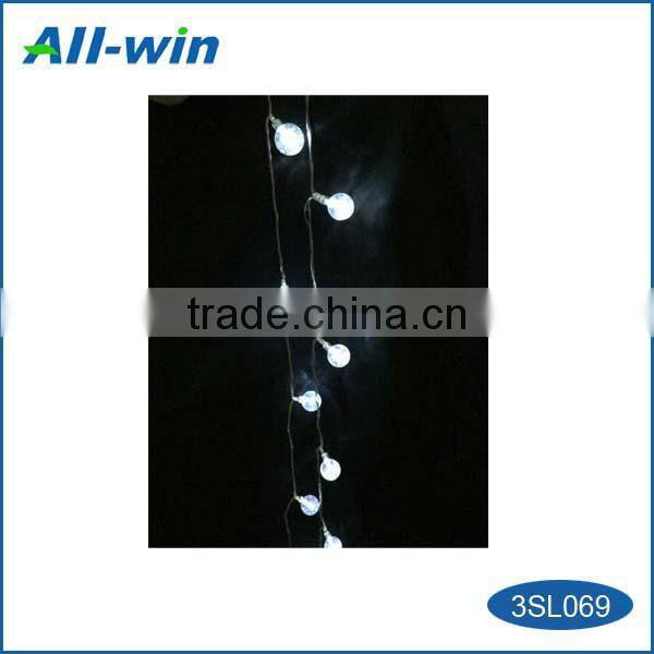 hot sale beautiful cyrstalline solar light, ball-shaped solar light with white LED