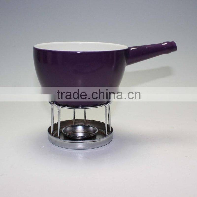 Cheese ceramic wholesale chocolate fondue set