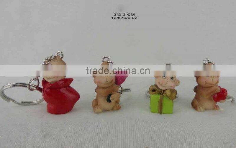 2016 Fashion keychain The 12 russia zodiac monkey keyring