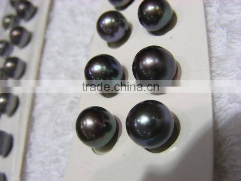 14-15mm Natural Black Tahitian Loose Pearl Beads