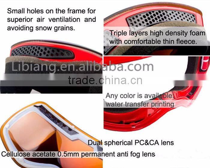 high quality ski goggles interchangable lens