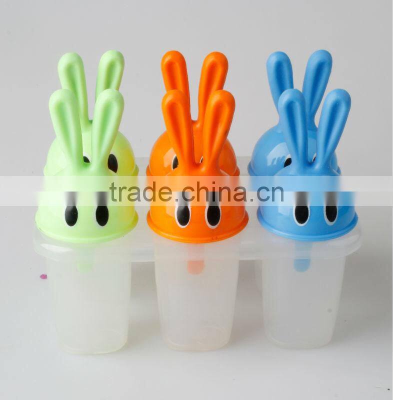 lovely animal shape rabbit plastic popsicle maker