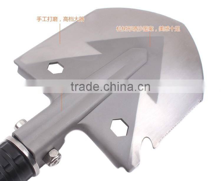 multifunctional stainless steel Survival Tactical Sappers Shovel, outdoor camping shovel