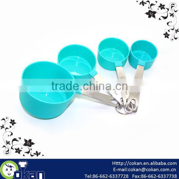 Good Kitchen Helper 4pcs Plastic Measuring cup Set with metal handle CK-S119
