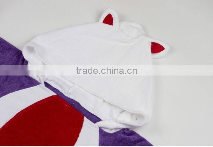 Wholesale kids Bathrobe Cartoon bathrobe with hood kids