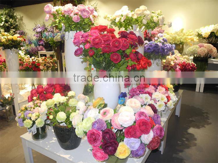 high quality handmade single stem wholesale silk flower hydrangea for wedding decoration