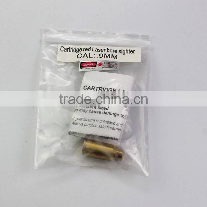 Erains TAC Optics Gold Full Brass CAL:.9 Cartridge Red Laser Pointer Bore Sighter(ES-LCBS-11)