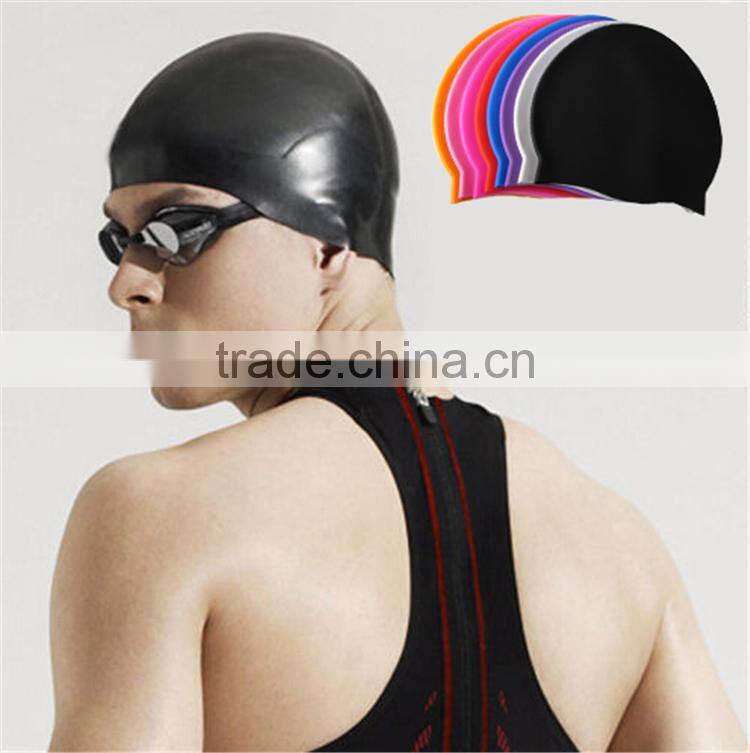 2015 High quality and fashion fabric swimming caps