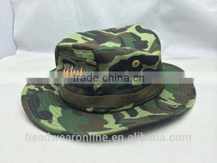 Customized Good Quality Fisherman Camo Bucket Hat