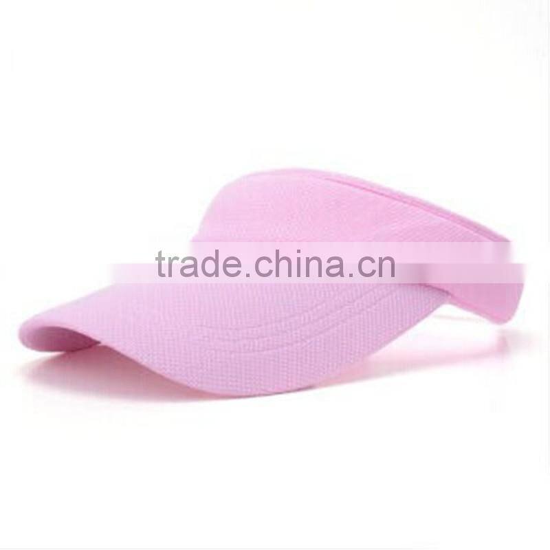 Without embroidery/printed cheap cotton sun visor cap hats