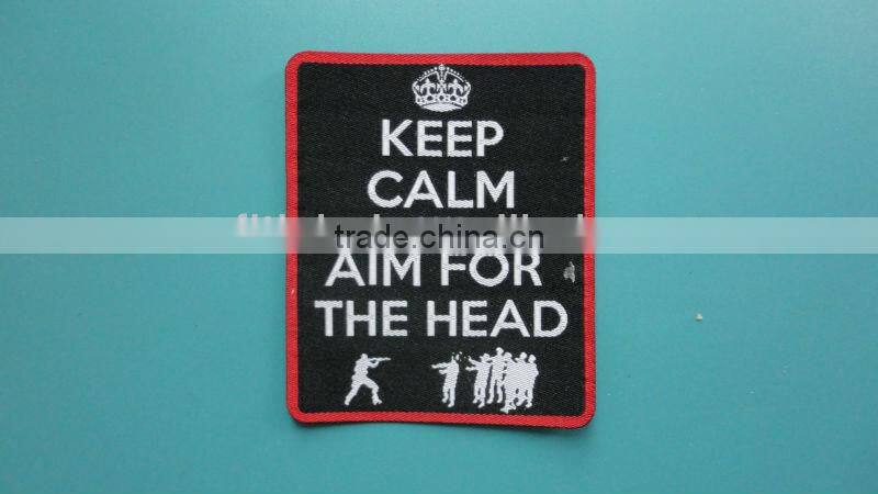 2017 new hot woven custom patches in wholesale