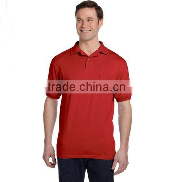 Mercerized cotton short sleevce polo shirt custom embroidered logo polo wholesale