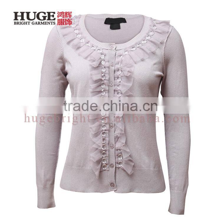 Casual Wearing Long Sleeve Beautiful Cardigan Sweaters